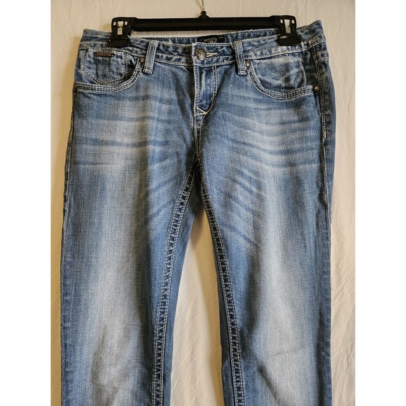 BE ROCK FOR EXPRESS Jeans Women's 28 (30x31.5) Blue Low-Rise Skinny Denim GUC - Picture 6 of 12